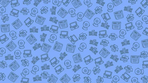 Dynamic Abstract Pattern of Media Devices and Technology Icons for Creative.. Stock Footage 320815892