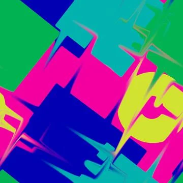 Dynamic abstract pattern with vibrant neon colors, bold shapes, creating Stock Illustration