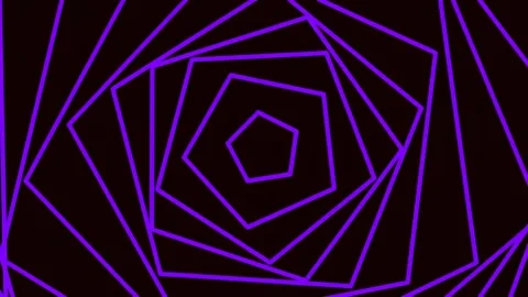 Dynamic abstract purple hexagonal digital tech background seamless loop Stock Footage 340380136