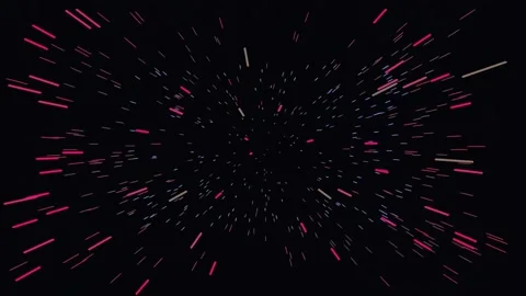 Dynamic abstract radial energy lines explosion graphic loop on black backgrou Stock Footage 341055126