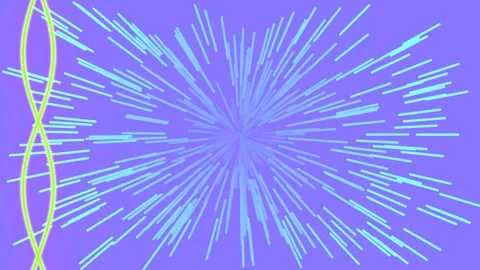 Dynamic abstract radial pattern on blue gradient background with flow lines Stock Footage 336162274