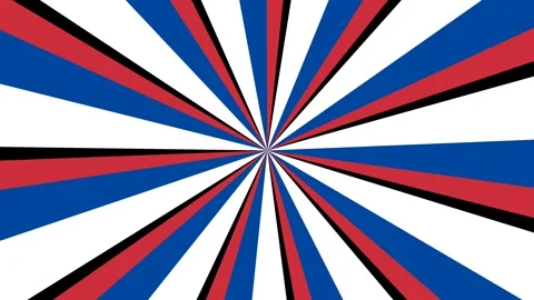 Dynamic Abstract Radial Pattern in Red White and Blue Colors for Background.. Stock Footage 340073559