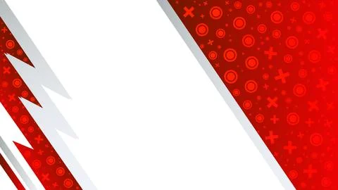 Dynamic Abstract Red and White Geometric Pattern Background Stock Illustration