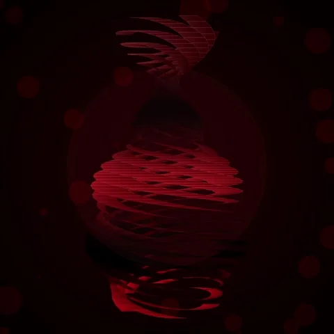 Dynamic Abstract Red Energy Vortex Flow Visualization Background Loop Stock Footage 345688779