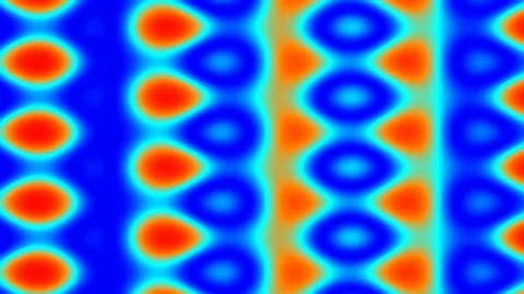 Dynamic abstract retro liquid wave pattern with bright neon gradient backgrou Stock Footage 341056206