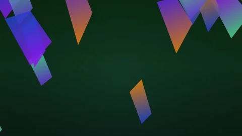 Dynamic abstract shapes float and transform against vibrant backgrounds Stock Footage 326266591
