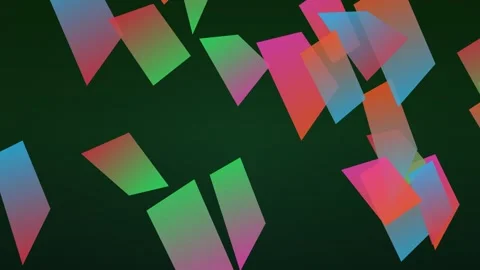 Dynamic abstract shapes float and interact against a dark backdrop Stock Footage 326997367
