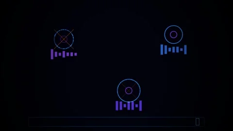 Dynamic abstract shapes in motion against a dark background Stock Footage 340333645
