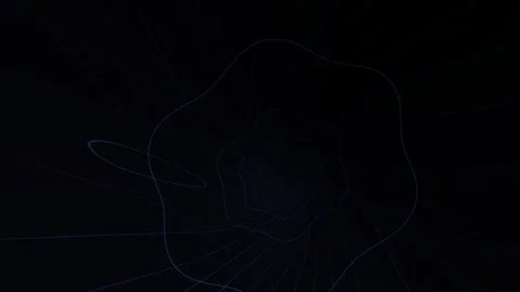 Dynamic abstract shapes move across a dark background Stock Footage 340362472