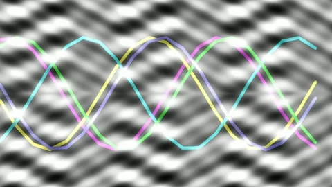 Dynamic Abstract Sine Wave Graphic Loop for Tech Background Visualization Stock Footage 333107001