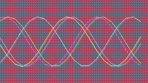 Dynamic abstract sine waves visualizing data analysis and frequency patterns Stock Footage 336268020