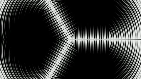 Dynamic abstract sound wave equalizer background for modern tech visualizatio Stock Footage 335529838