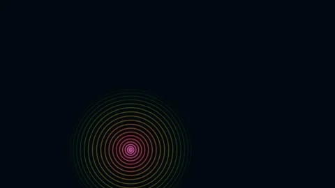 Dynamic abstract sound wave ripple effect on dark background | Energy trans.. Video stock 336836811