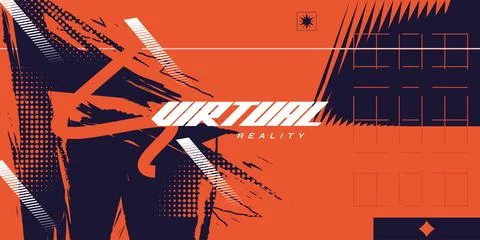 Dynamic Abstract Sport Background with Black and Orange Brush Strokes Illustrazione stock