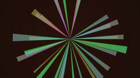 Dynamic abstract starburst pattern with vibrant, pulsing lines Stock Footage 326267324