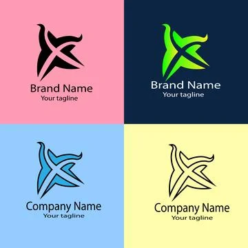 Dynamic Abstract Symbol logo design Stock Illustration