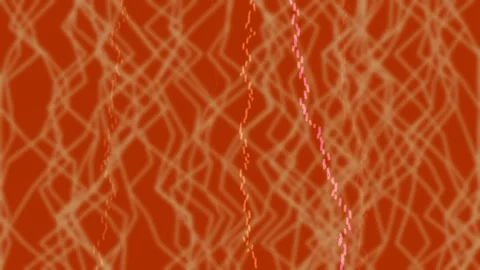 Dynamic Abstract Tech Background with Flowing Neon Lines on Deep Red Gradient Stockbeeldmateriaal 333440905