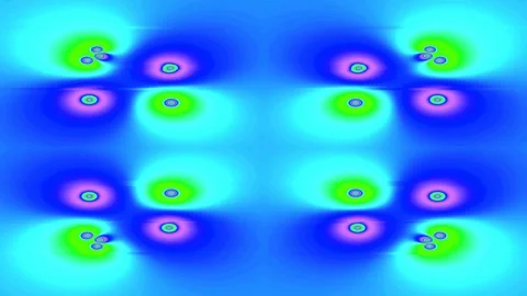 Dynamic abstract tech background: flowing neon blue and green gradients Stock Footage 336259138