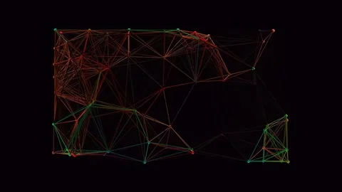 Dynamic abstract technological network grid illustrating global data connec.. Stock Footage 341057841