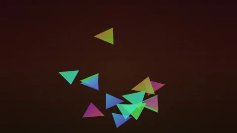 Dynamic abstract triangles create a mesmerizing, colorful motion graphic Stock Footage 326265913