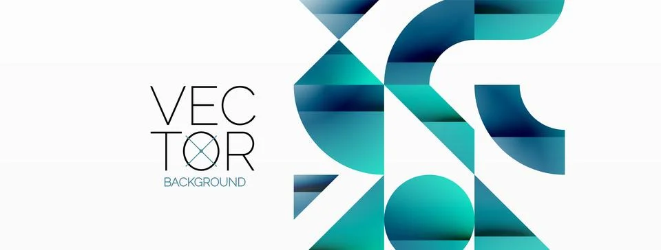 Dynamic abstract vector background. Harmonious fusion of circles, squares, and 스톡 일러스트