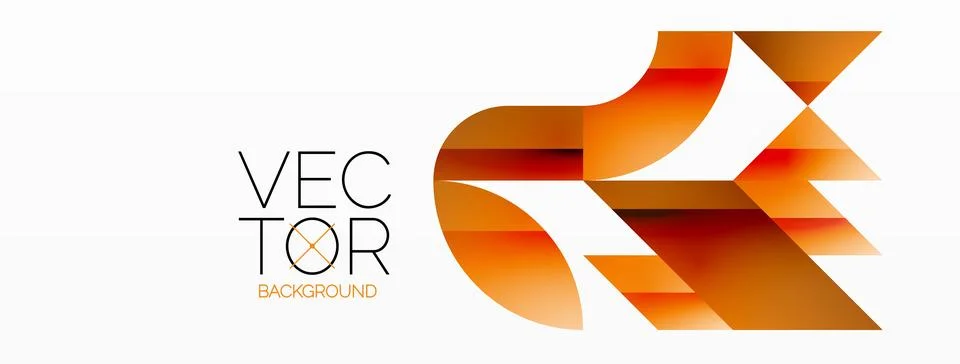 Dynamic abstract vector background. Harmonious fusion of circles, squares, and Stock Illustration