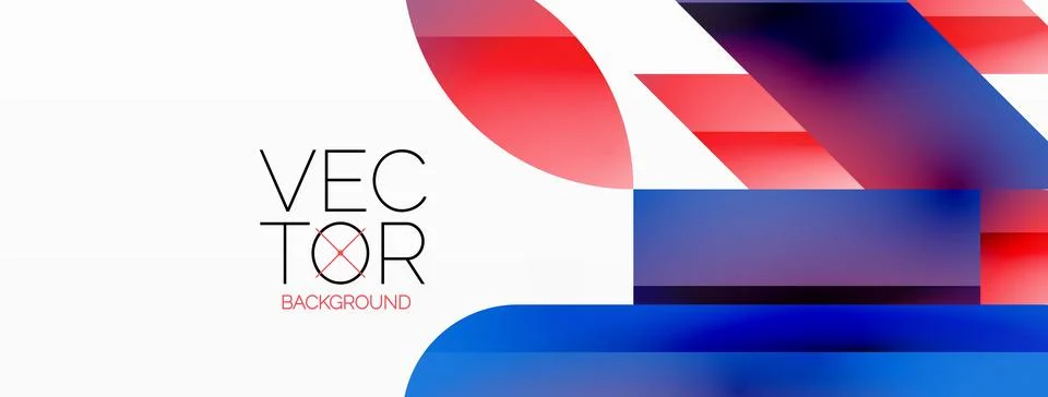 Dynamic abstract vector background. Harmonious fusion of circles, squares, and Stock Illustration