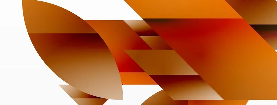 Dynamic abstract vector background. Harmonious fusion of circles, squares, and Stock Illustration