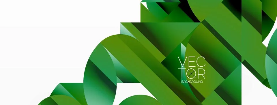 Dynamic abstract vector background. Harmonious fusion of circles, squares, and Stock Illustration