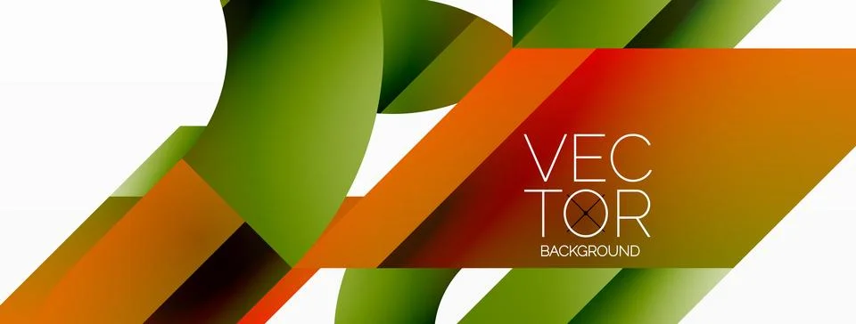 Dynamic abstract vector background. Harmonious fusion of circles, squares, and 스톡 일러스트