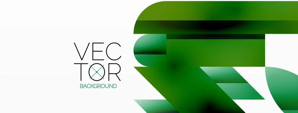 Dynamic abstract vector background. Harmonious fusion of circles, squares, and Stock Illustration