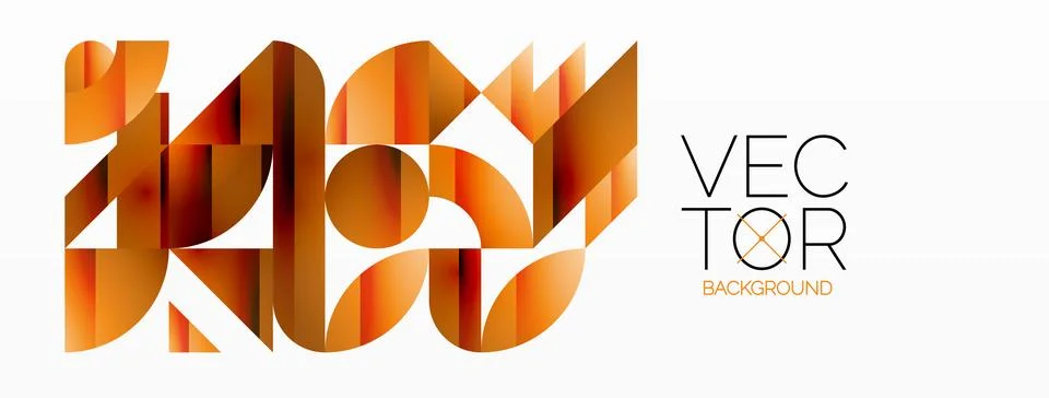 Dynamic abstract vector background. Harmonious fusion of circles, squares, and 스톡 일러스트