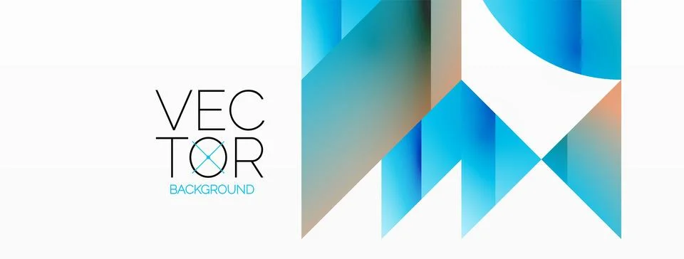 Dynamic abstract vector background. Harmonious fusion of circles, squares, and Stock Illustration