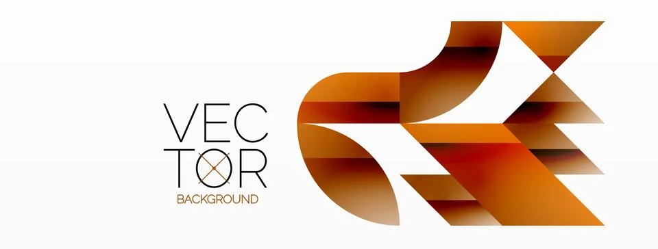 Dynamic abstract vector background. Harmonious fusion of circles, squares, and Stock Illustration