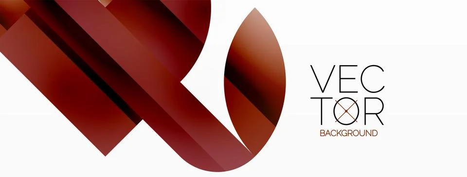 Dynamic abstract vector background. Harmonious fusion of circles, squares, and Stock Illustration