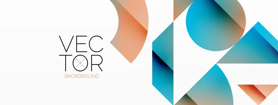 Dynamic abstract vector background. Harmonious fusion of circles, squares, and 스톡 일러스트