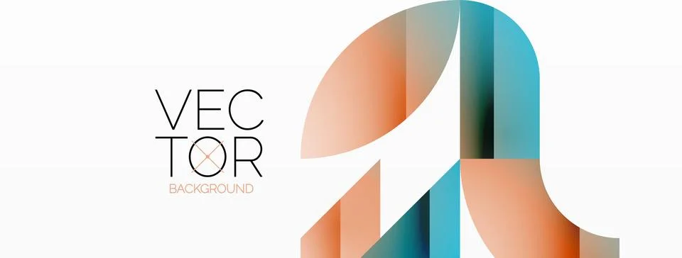 Dynamic abstract vector background. Harmonious fusion of circles, squares, and Illustrazione stock