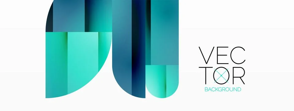 Dynamic abstract vector background. Harmonious fusion of circles, squares, and 스톡 일러스트