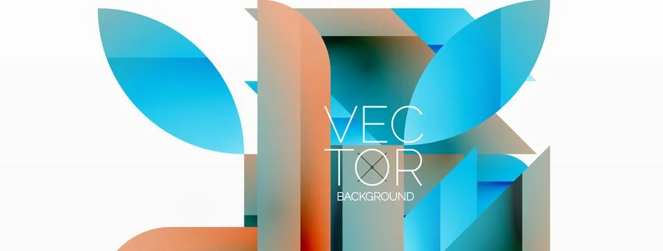 Dynamic abstract vector background. Harmonious fusion of circles, squares, and 스톡 일러스트