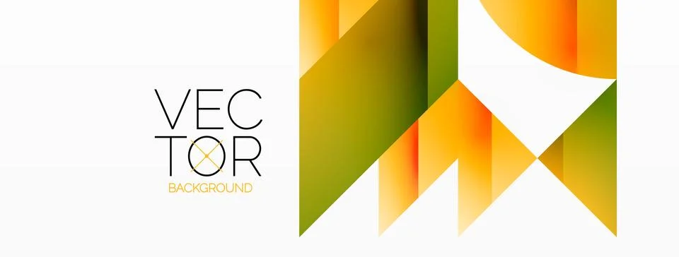 Dynamic abstract vector background. Harmonious fusion of circles, squares, and Stock Illustration