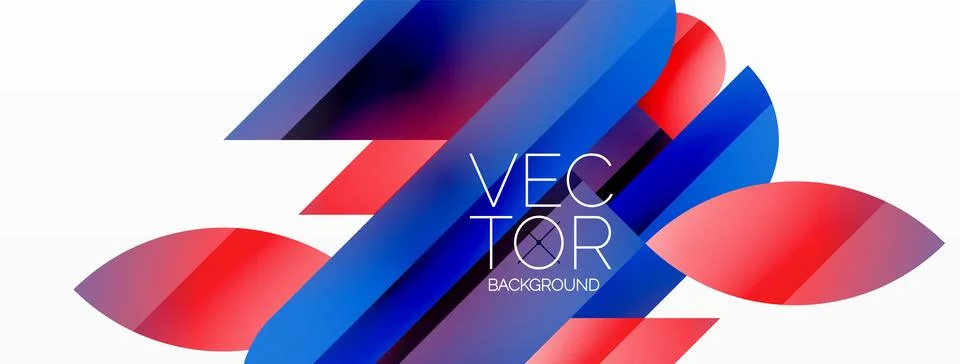 Dynamic abstract vector background. Harmonious fusion of circles, squares, and 스톡 일러스트