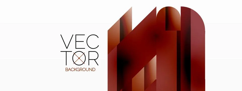 Dynamic abstract vector background. Harmonious fusion of circles, squares, and Stock Illustration