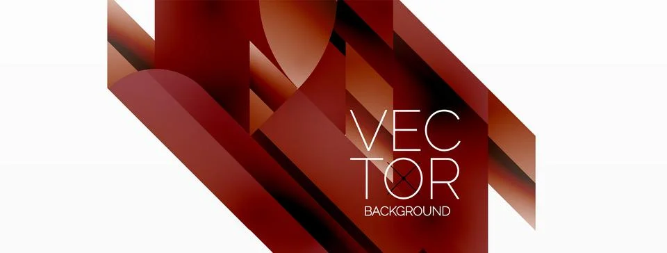 Dynamic abstract vector background. Harmonious fusion of circles, squares, and Stock Illustration