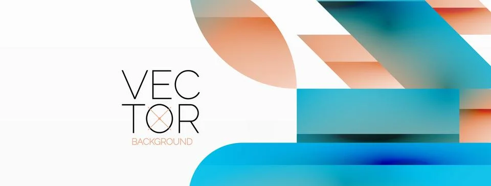 Dynamic abstract vector background. Harmonious fusion of circles, squares, and 스톡 일러스트