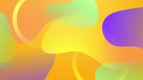 Dynamic abstract vibrant layout with geometric wavy shapes and circle elements Stock Footage 311612192