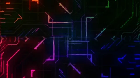 Dynamic abstract visual patterns in vibrant colors and shapes Stock Footage 320395350