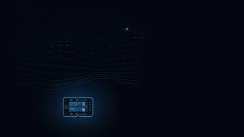 Dynamic abstract visualization of a latent manifold with flowing lines and glowi Stock Footage 340689460