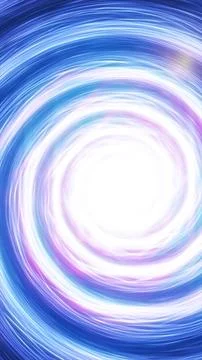 Dynamic abstract vortex of blue, pink, and white light trails forming a glo.. 库存插图