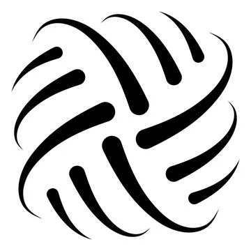 Dynamic Abstract Vortex Swirl Logo Vector Black White Illustration イラスト素材
