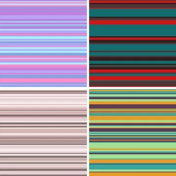 Dynamic abstract wallpaper set featuring vibrant linear and geometric designs Stock Illustration